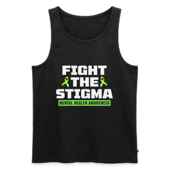 Mental Health Awareness - Men's Premium Organic Tank Top - black - Front - Michal (187cm)