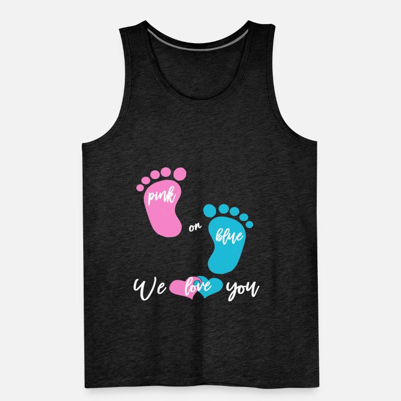 Pink or Blue Mädchen oder Junge Männer Premium Bio Tank Top