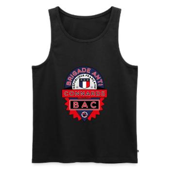 BAC Anti-Asshole Brigade - T gift shirt - Men's Premium Organic Tank Top - black - Front - AI Model Male 178 light (178cm)