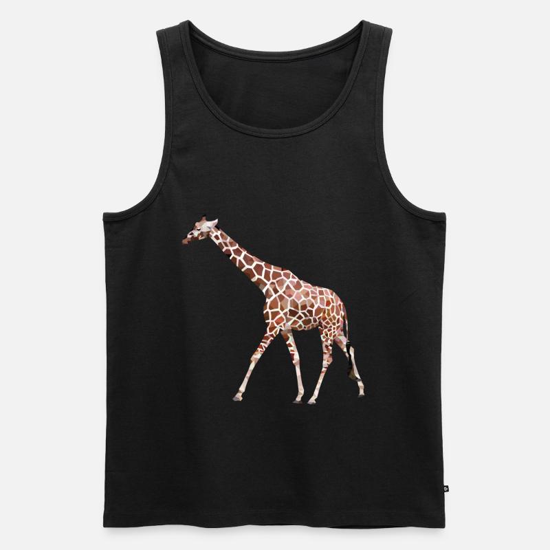 Giraffe - Männer Premium Bio Tank Top - Schwarz