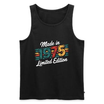 Made In 1975 Limited Edition - 50. Geburtstag - Männer Premium Bio Tank Top - Schwarz - Vorne - Michal (187cm)