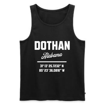 Koordinaten Von Dothan Alabama - Männer Premium Bio Tank Top - Schwarz - Vorne - Michal (187cm)