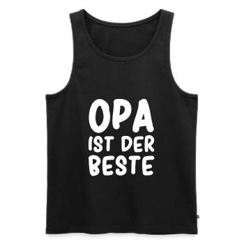 Opa ist der Beste - Männer Premium Bio Tank Top - Schwarz - Vorne - AI Model Male 178 light (178cm)