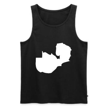Zambie Carte Flag - Débardeur bio Premium Homme - noir - Devant - Michal (187cm)