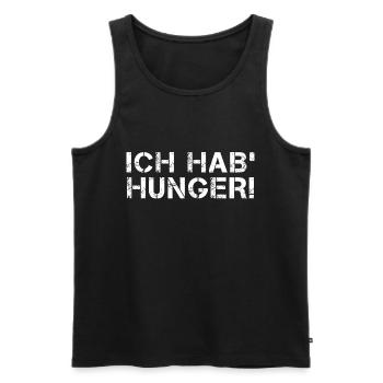 Ich hab Hunger Essen Hungrig Appetit - Männer Premium Bio Tank Top - Schwarz - Vorne - Michal (187cm)