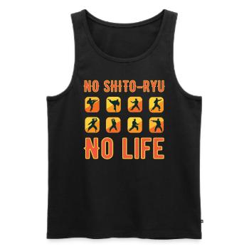 No Shito-Ryu no Life T-Shirt - Männer Premium Bio Tank Top - Schwarz - Vorne - AI Model Male 178 light (178cm)