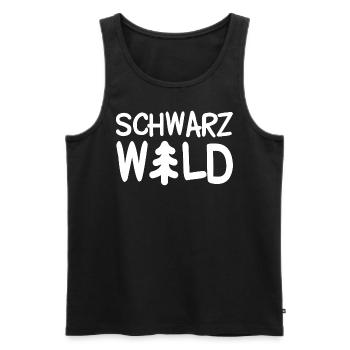 Schwarz Wald Tanne Nadelbaum Schwarzwälder - Männer Premium Bio Tank Top - Schwarz - Vorne - Michal (187cm)