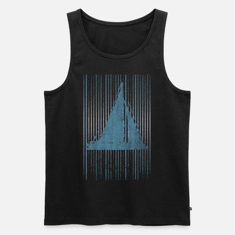 Eigenes Segelschiff Segelboot - Männer Premium Bio Tank Top - Schwarz