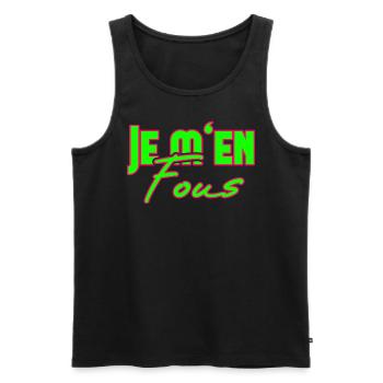 Je m'en Fous Das ist mir egal französisch Lehrer - Männer Premium Bio Tank Top - Schwarz - Vorne - Michal (187cm)
