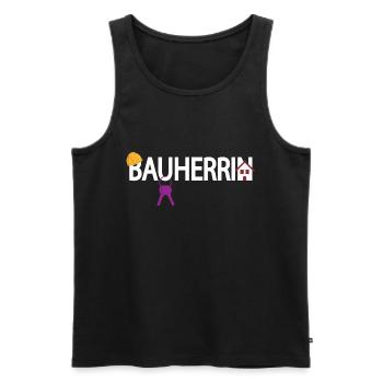 Bauherrin - Männer Premium Bio Tank Top - Schwarz - Vorne - AI Model Male 178 light (178cm)