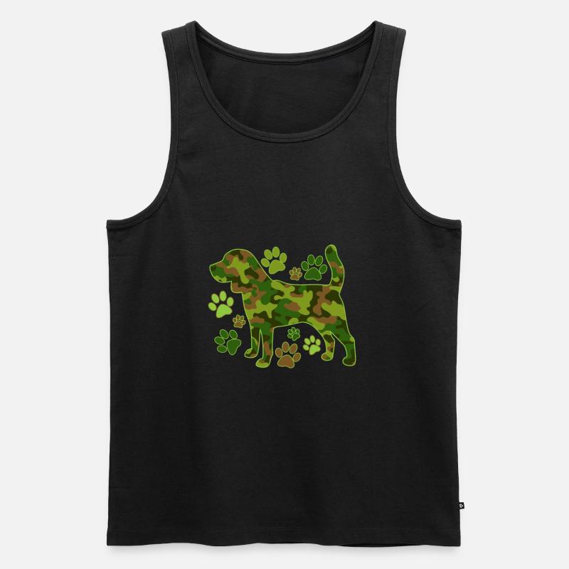 Beagle Jagdhund Tarnung - Männer Premium Bio Tank Top - Schwarz