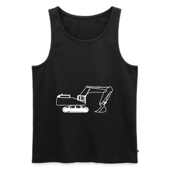 Excavator3 WH - Débardeur bio Premium Homme - noir - Devant - AI Model Male 178 light (178cm)