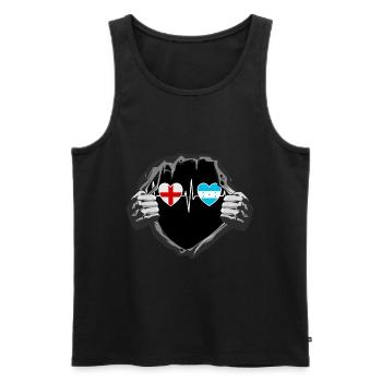 England und Honduras Honduranische Fahne Flaggen - Männer Premium Bio Tank Top - Schwarz - Vorne - Michal (187cm)