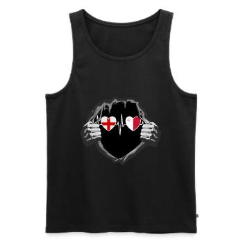 England und Malta maltesische Fahne Flaggen - Männer Premium Bio Tank Top - Schwarz - Vorne - Michal (187cm)