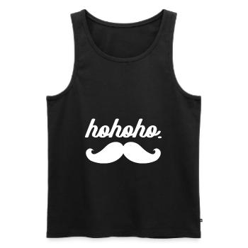 Ho Ho Ho Beard Mustache (w) - Débardeur bio Premium Homme - noir - Devant - Michal (187cm)