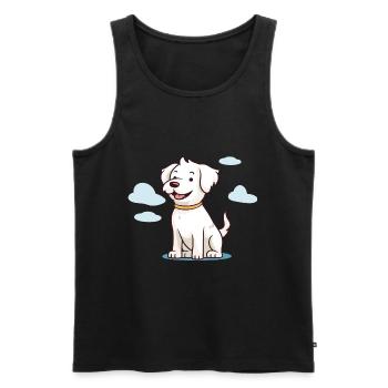 Conception de chien mignon pour les propriétaires de chiens - Débardeur bio Premium Homme - noir - Devant - Michal (187cm)