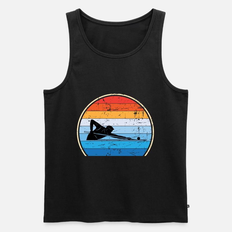 Retro Billard Snooker Pool Billard - Männer Premium Bio Tank Top - Schwarz