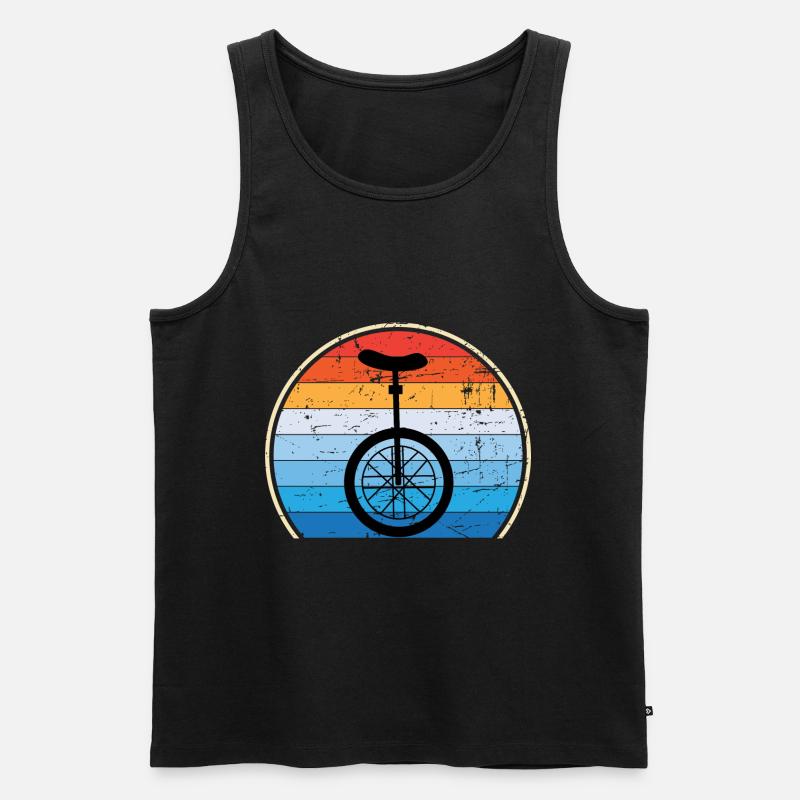 Einrad Retro Einradfahren Zirkus - Männer Premium Bio Tank Top - Schwarz