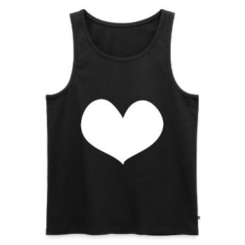 Herz - Bäume - (2) - Männer Premium Bio Tank Top - Schwarz - Vorne - AI Model Male 178 light (178cm)