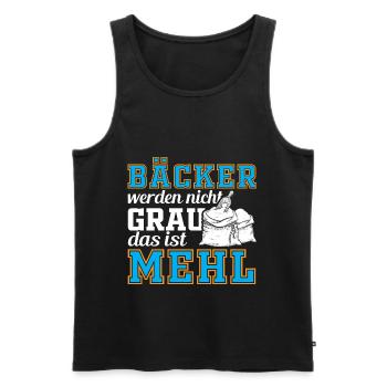 Bäcker Backen Mehl Teig - Männer Premium Bio Tank Top - Schwarz - Vorne - Michal (187cm)