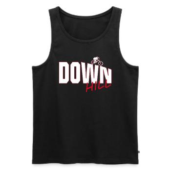 Downhill - Männer Premium Bio Tank Top - Schwarz - Vorne - AI Model Male 178 light (178cm)