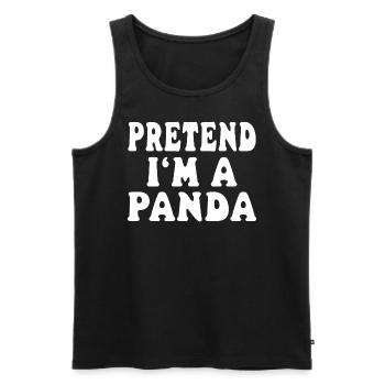 Faites semblant d’être un panda - Costume drôle d’Halloween - Débardeur bio Premium Homme - noir - Devant - Michal (187cm)