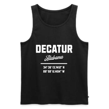 Koordinaten Von Decatur Alabama - Männer Premium Bio Tank Top - Schwarz - Vorne - Michal (187cm)