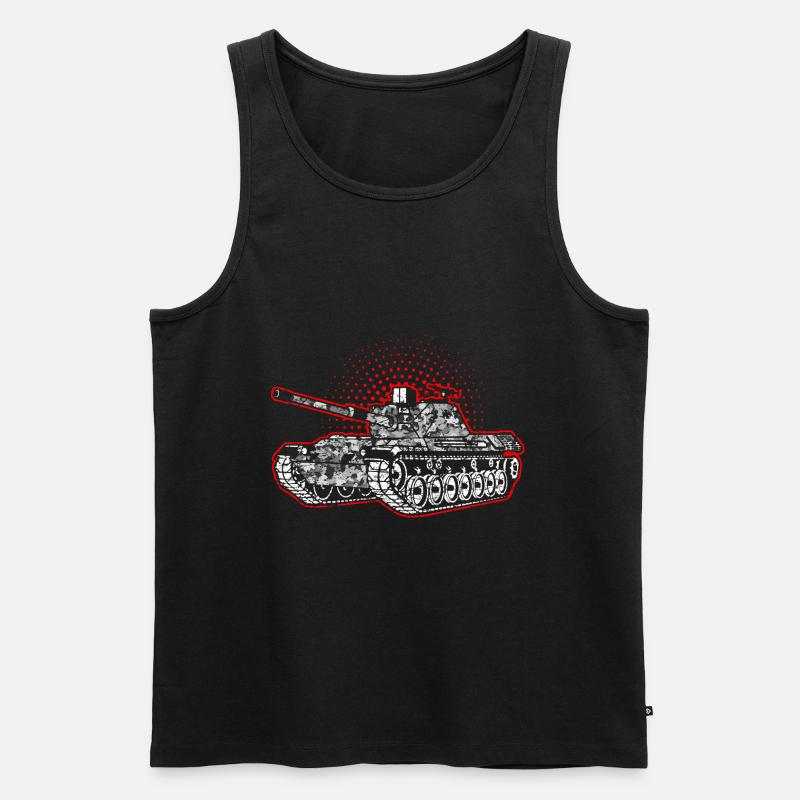 Panzer - Männer Premium Bio Tank Top - Schwarz