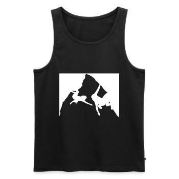 Bergsteiger - - Männer Premium Bio Tank Top - Schwarz - Vorne - Michal (187cm)