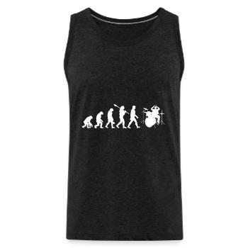 Drum Evolution - Männer Premium Bio Tank Top - Anthrazit - Vorne - Alexander (188cm)