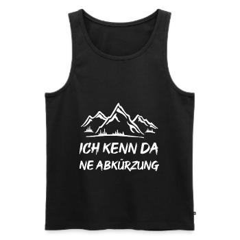 ich kenn da ne Abkürzung - Männer Premium Bio Tank Top - Schwarz - Vorne - Michal (187cm)