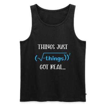 Funny Math Quote Math Teacher Math Sayings - Men's Premium Organic Tank Top - black - Front - AI Model Male 178 light (178cm)