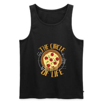 Le cercle de la vie - Pizza - Régime Pizza - PIZZA - Débardeur bio Premium Homme - noir - Devant - Michal (187cm)