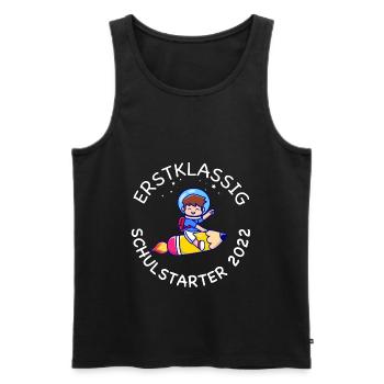 Kinder Schulkind Einschulung Grundschule Erstkläss - Männer Premium Bio Tank Top - Schwarz - Vorne - Michal (187cm)