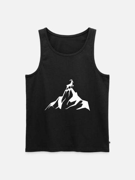Ziege - Berg - (9) - Männer Premium Bio Tank Top - Schwarz