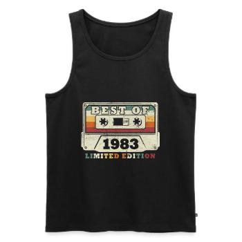 Best of the Year 1983 Anniversary 1983 - Men's Premium Organic Tank Top - black - Front - Michal (187cm)