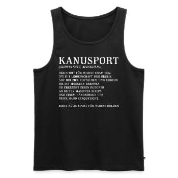 Kanurennsport Kanusport - Männer Premium Bio Tank Top - Schwarz - Vorne - Michal (187cm)
