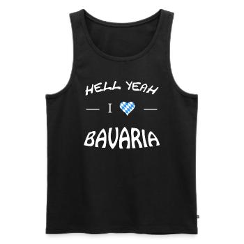 Hell Yeah i love bavaria - Männer Premium Bio Tank Top - Schwarz - Vorne - AI Model Male 178 light (178cm)