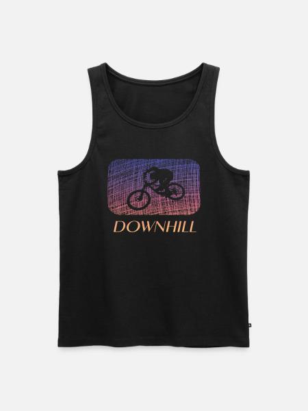 Downhill biken MTB - Männer Premium Bio Tank Top - Schwarz
