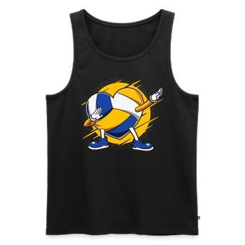 Kinder Dabbing Volleyball Spieler Beachvolleyball - Männer Premium Bio Tank Top - Schwarz - Vorne - Michal (187cm)