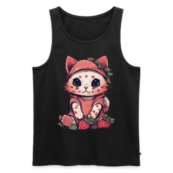 Cadeau de chat Ragamuffin - Débardeur bio Premium Homme - noir - Devant - Michal (187cm)