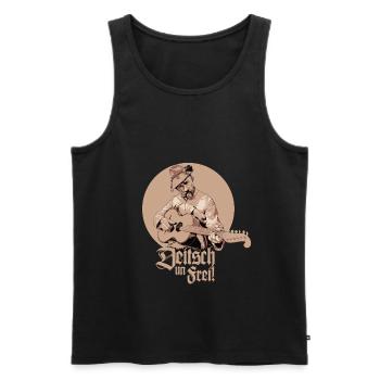 Deitsch un frei - Männer Premium Bio Tank Top - Schwarz - Vorne - Michal (187cm)