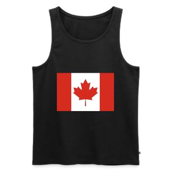 Kanada Flagge Wappen - Männer Premium Bio Tank Top - Schwarz - Vorne - Michal (187cm)