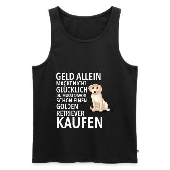 Golden Retriever Glücklich - Golden Retriever - Männer Premium Bio Tank Top - Schwarz - Vorne - Michal (187cm)