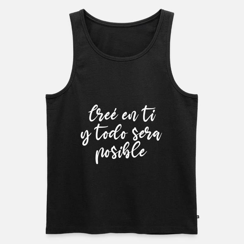 Selbstglaube - Männer Premium Bio Tank Top - Schwarz