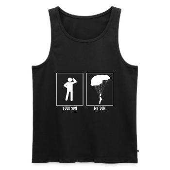 Your Son - My Son - Paragliding Page l - Men's Premium Organic Tank Top - black - Front - Michal (187cm)