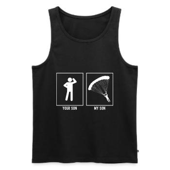 Your Son - My Son - Paragliding Diagona - Men's Premium Organic Tank Top - black - Front - Michal (187cm)