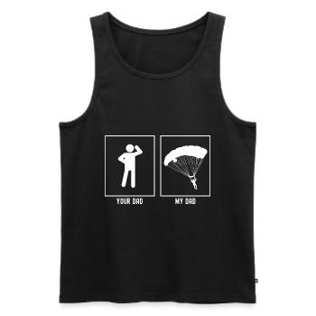 Your Father - My Father - Paragliding Man - Men's Premium Organic Tank Top - black - Front - Michal (187cm)