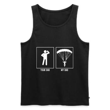 Ton Père - Mon Père - Parapente Solo - Débardeur bio Premium Homme - noir - Devant - Michal (187cm)