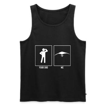 Your Father - Me - Gliding Center - Men's Premium Organic Tank Top - black - Front - Michal (187cm)